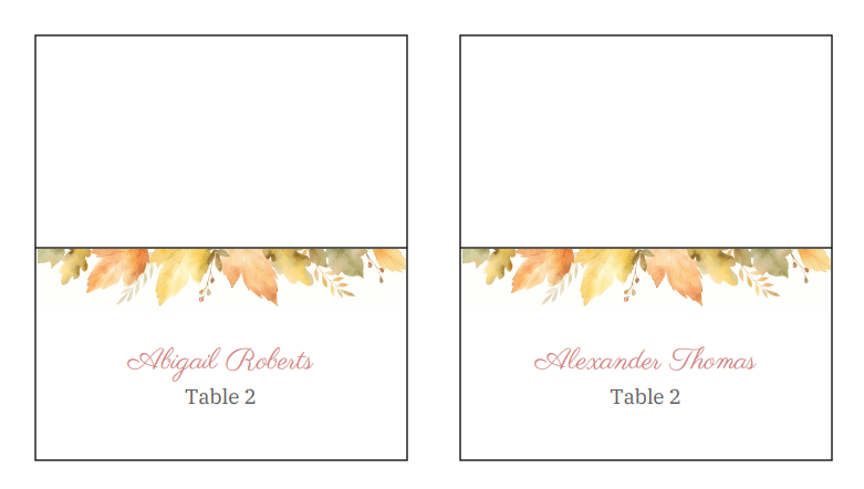 example place card format for avery